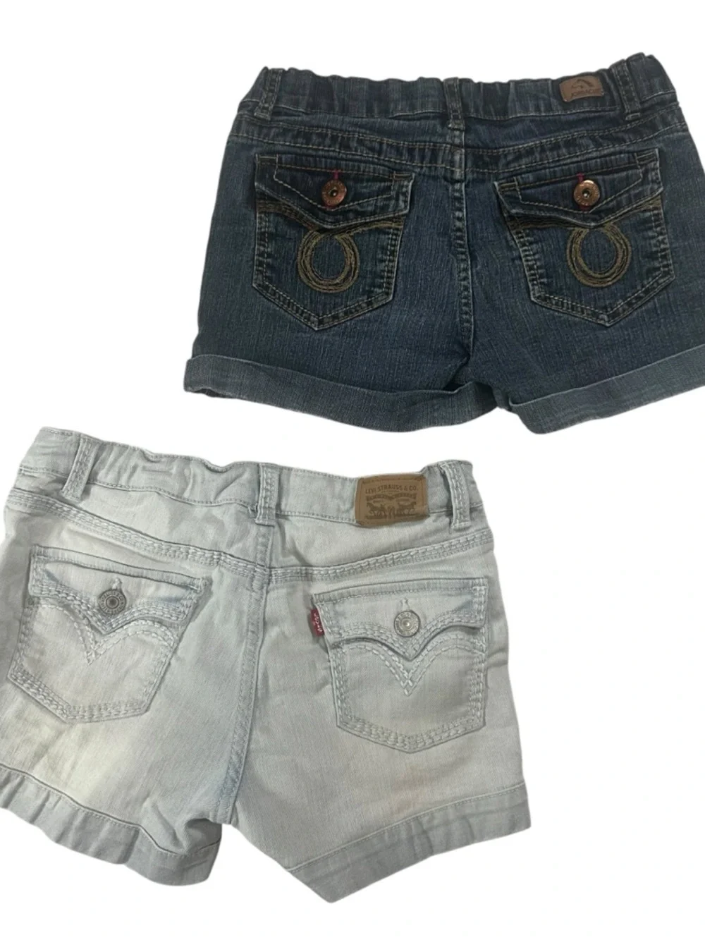 Lot of 2 Levi’s + Jordache Denim Shorts Girls Size 12